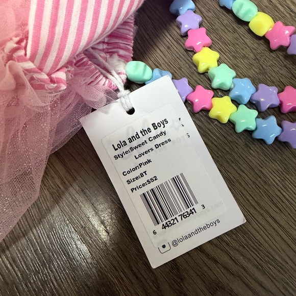 NWT Lola + The Boys Sweet Candy Pink Tulle Party Dress - Picture 4 of 4